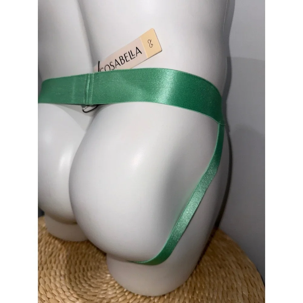 Cosabella Never Say Never Semi-Sheer Lace Jock‎ Strap Ghana Green